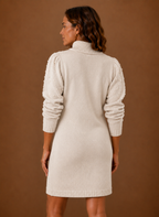 Perle – Robe Pull Col Montant Femme Ornée de Perles
