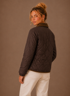 Brigitte – Veste Matelassée Femme Col Velours Côtelé