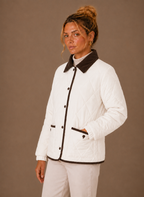 Brigitte – Veste Matelassée Femme Col Velours Côtelé