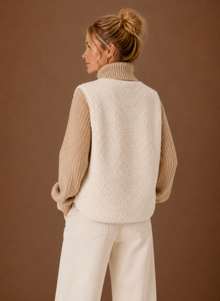 Noémie – Gilet Sans Manches Teddy Femme