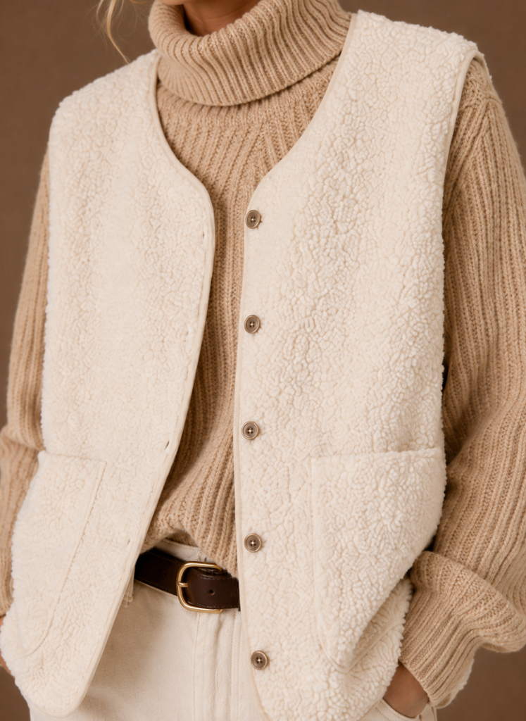 Noémie – Gilet Sans Manches Teddy Femme