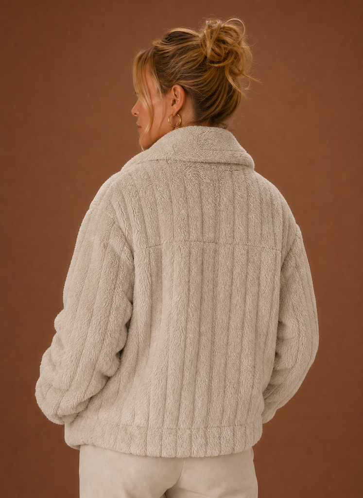 Bérénice – Manteau Teddy Oversize Femme