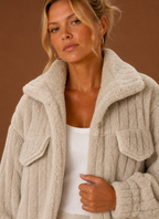 Bérénice – Manteau Teddy Oversize Femme