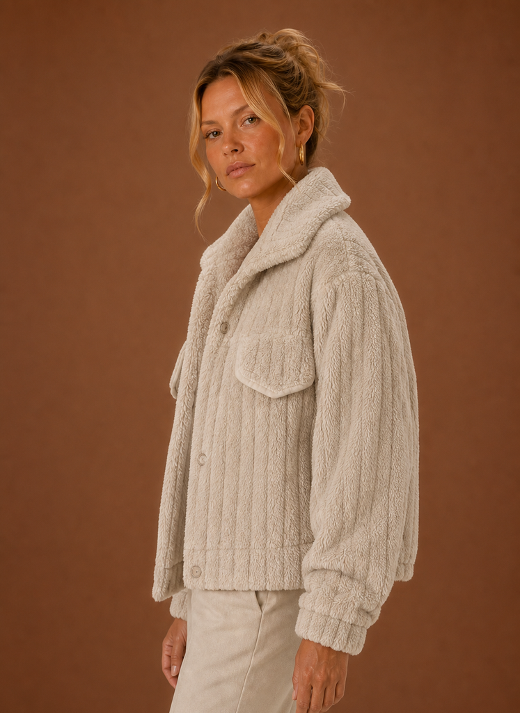 Bérénice – Manteau Teddy Oversize Femme