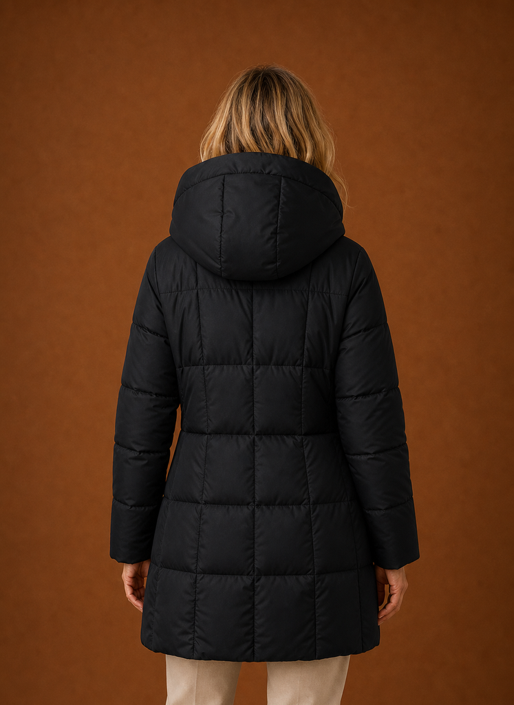 Grand Nord – Doudoune Longue à Capuche Femme Manteau d'Hiver