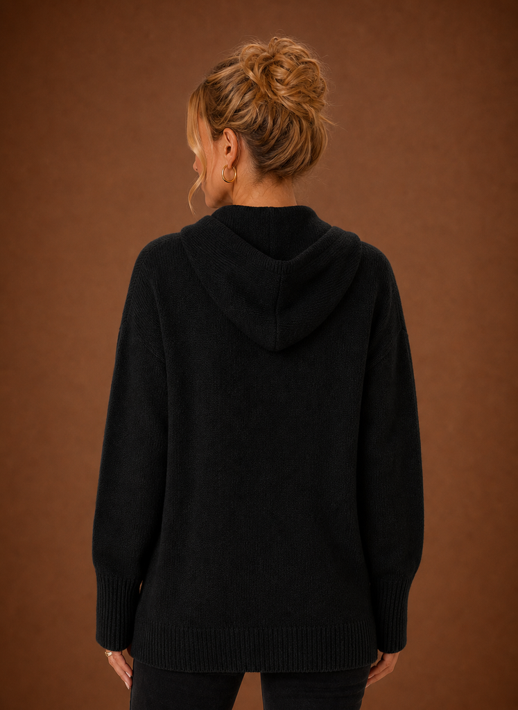 Clémence – Gilet Oversize Boutonné Femme en Maille