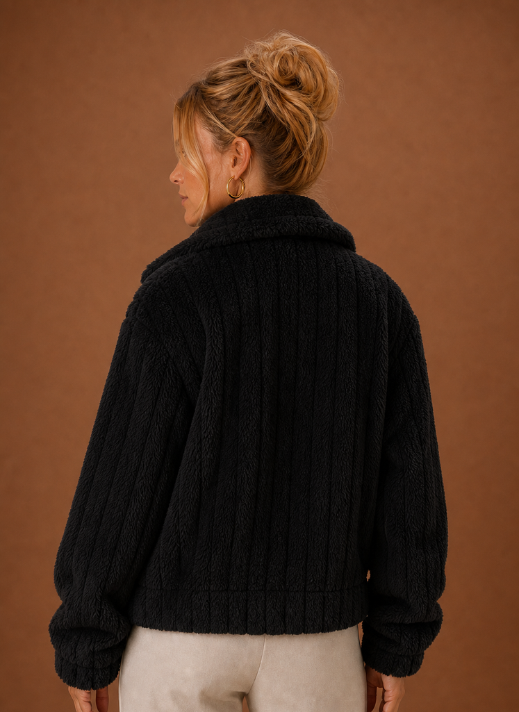 Bérénice – Manteau Teddy Oversize Femme