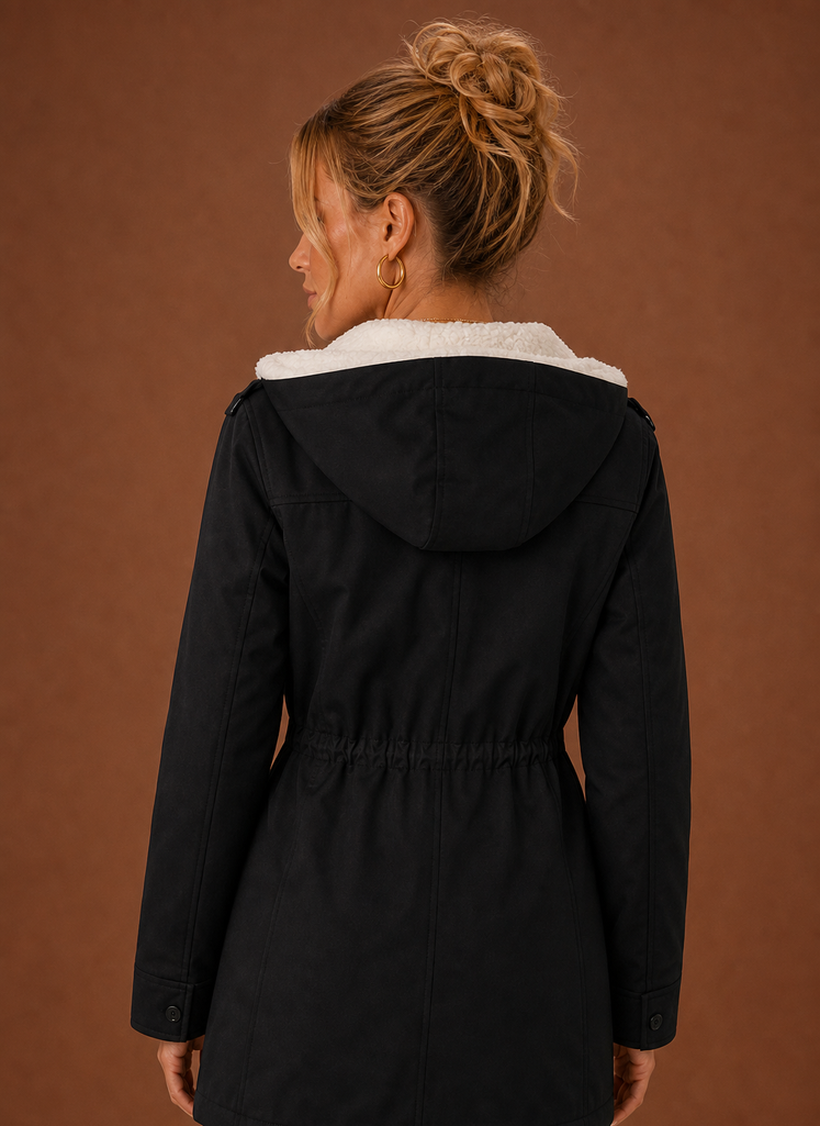 Laponie – Parka Longue à Capuche Femme Doublée Polaire