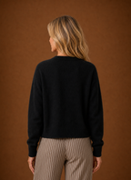 Mélanie – Gilet Col Rond Boutonné Femme en Maille