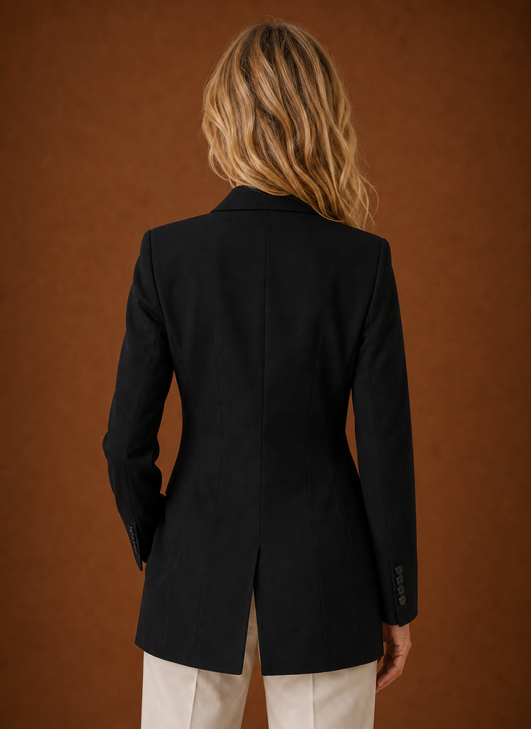 Joséphine – Blazer Long Femme Coupe Tailleur