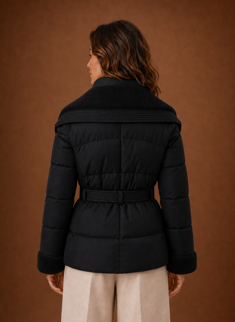 Solène – Doudoune Ceinturée Femme Taille Marquée