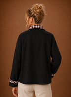 Juliette – Veste Workwear Femme Col Carreaux