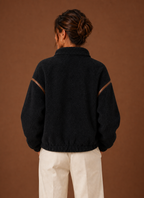 Capucine – Veste Sherpa Zippée Femme Col Montant