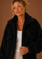 Bérénice – Manteau Teddy Oversize Femme