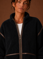 Capucine – Veste Sherpa Zippée Femme Col Montant