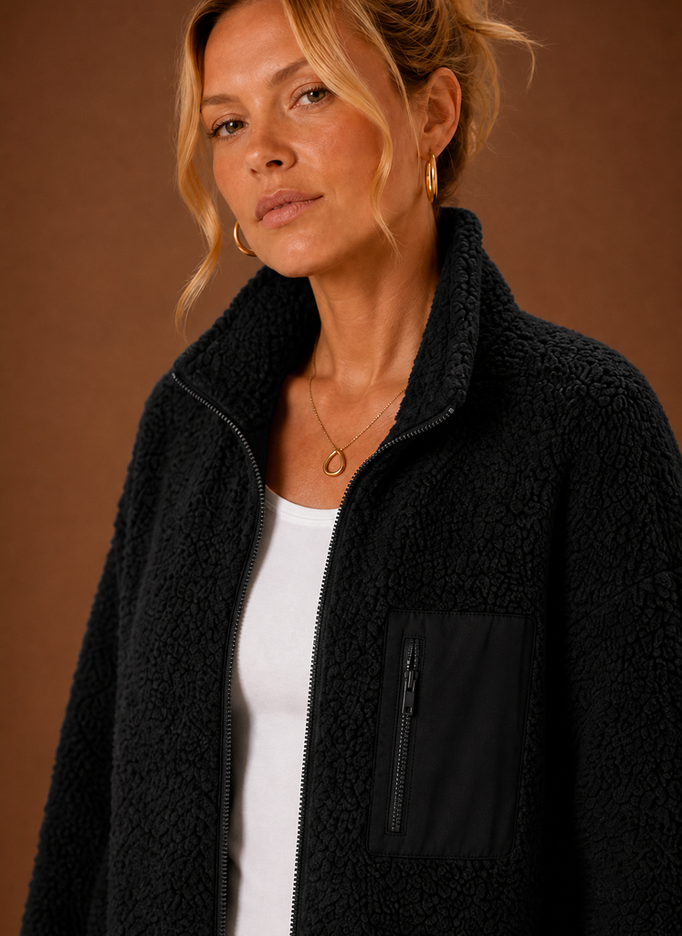 Câline – Veste Sherpa Zippée Femme