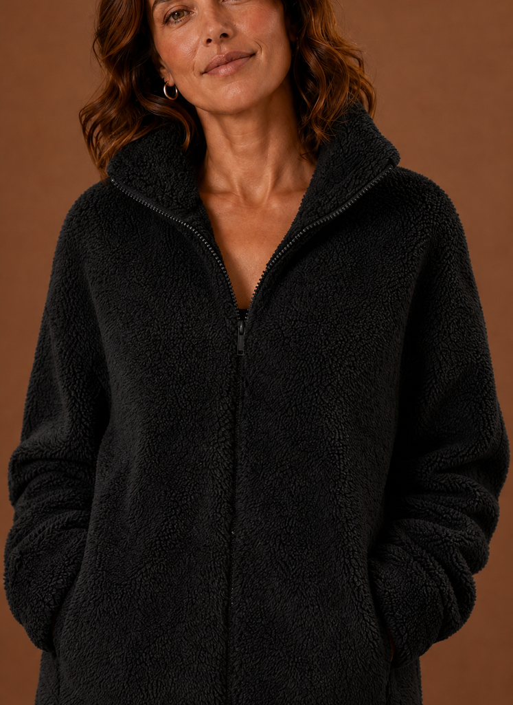 Anouk – Veste Polaire Sherpa Zippée Femme