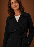 Agathe – Trench Court Ceinturé Femme
