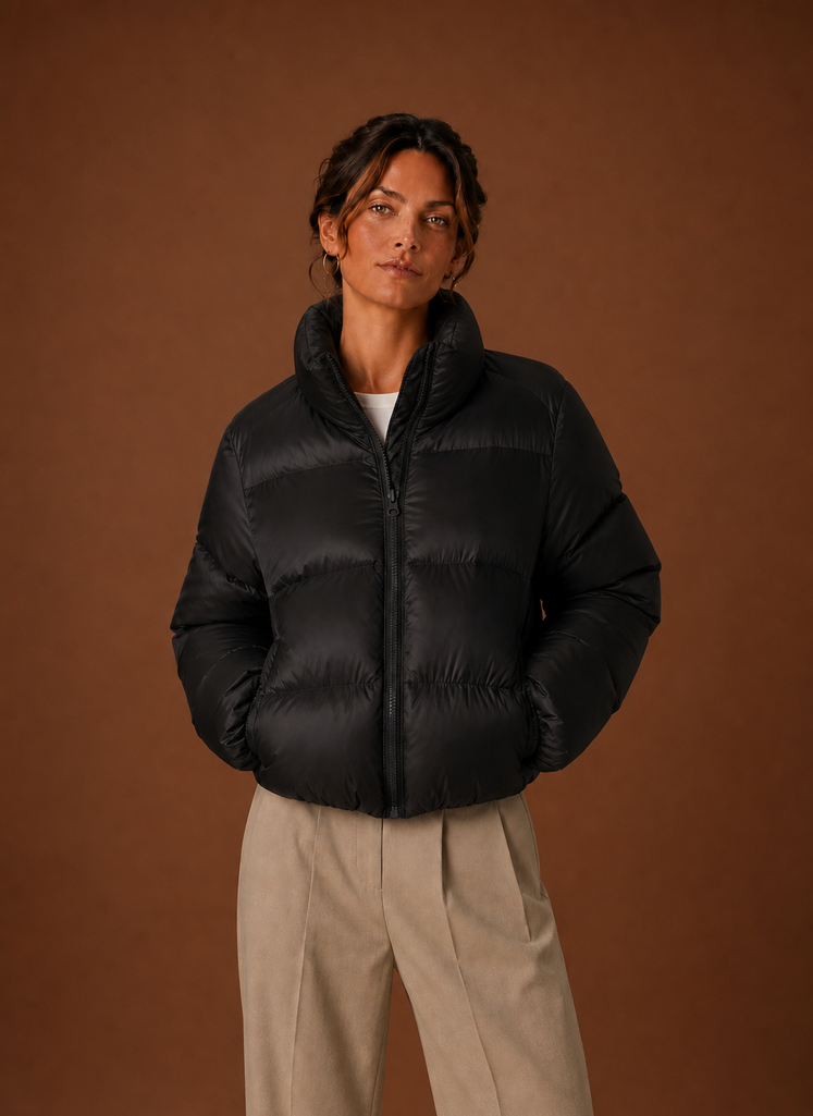 Praline – Doudoune Matelassée Femme Coupe Ajustée