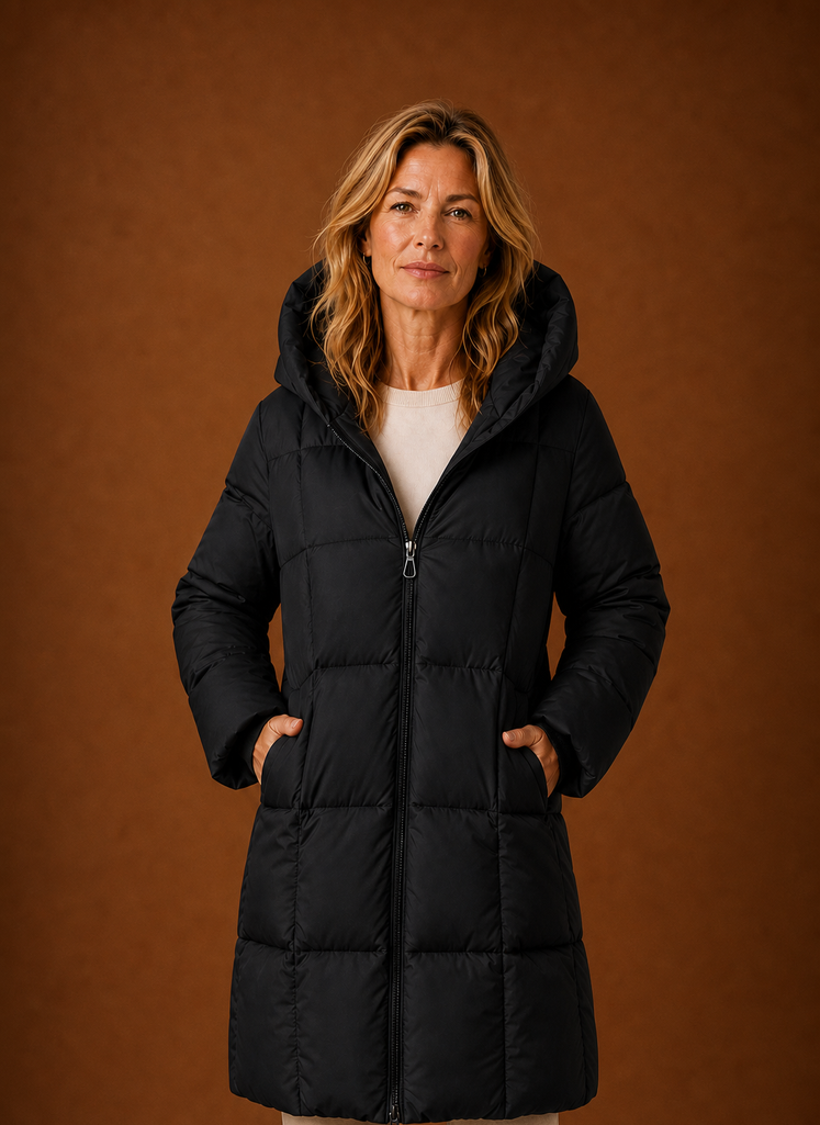 Grand Nord – Doudoune Longue à Capuche Femme Manteau d'Hiver