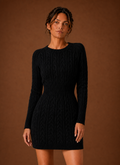 Lise – Robe Pull Courte Maille Torsadée Femme