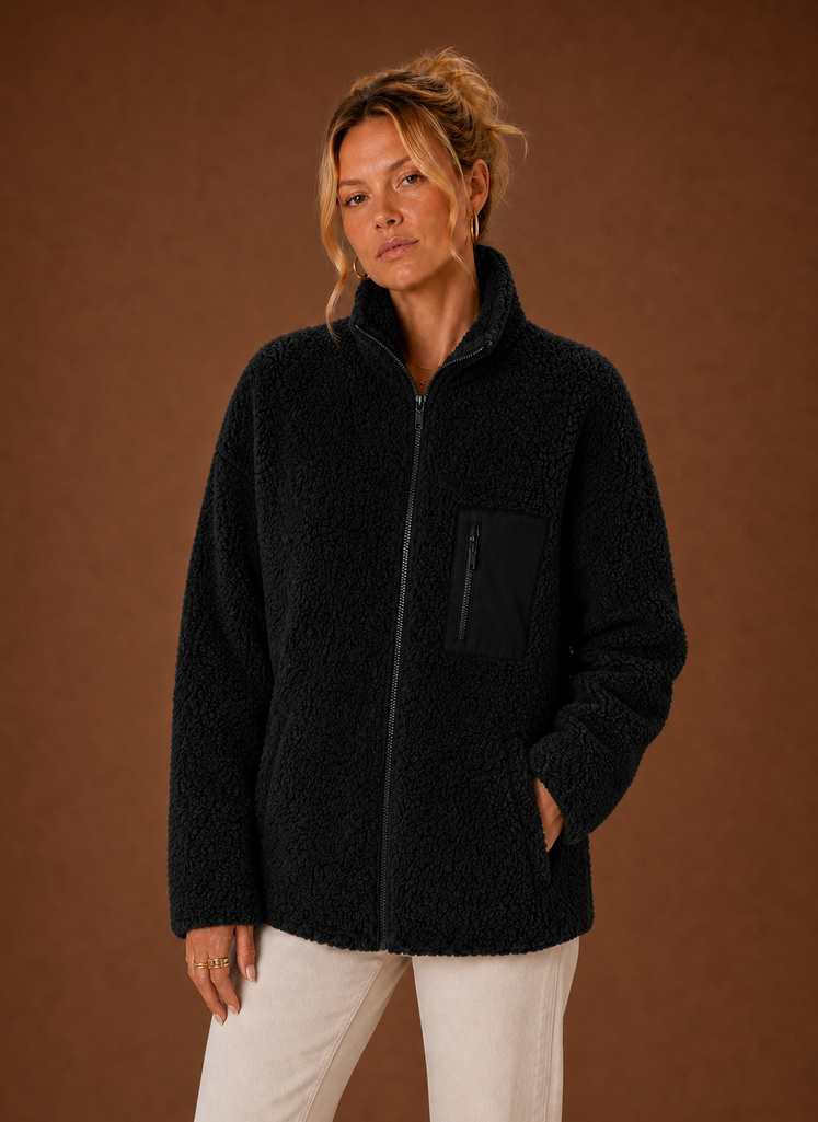 Câline – Veste Sherpa Zippée Femme