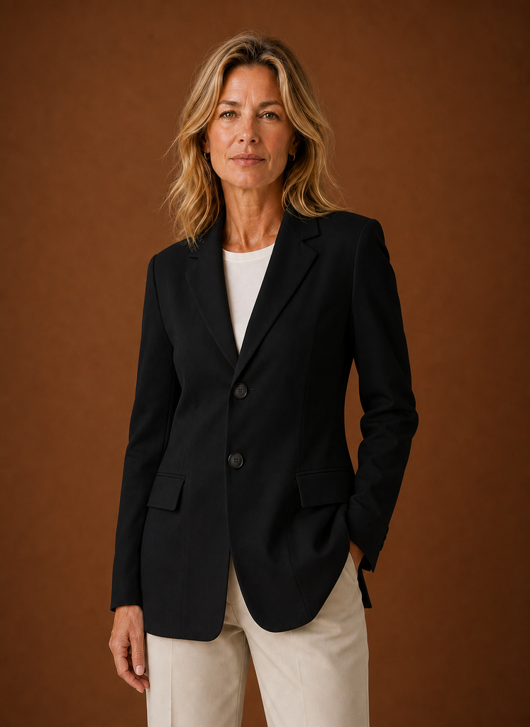 Joséphine – Blazer Long Femme Coupe Tailleur