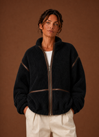 Capucine – Veste Sherpa Zippée Femme Col Montant