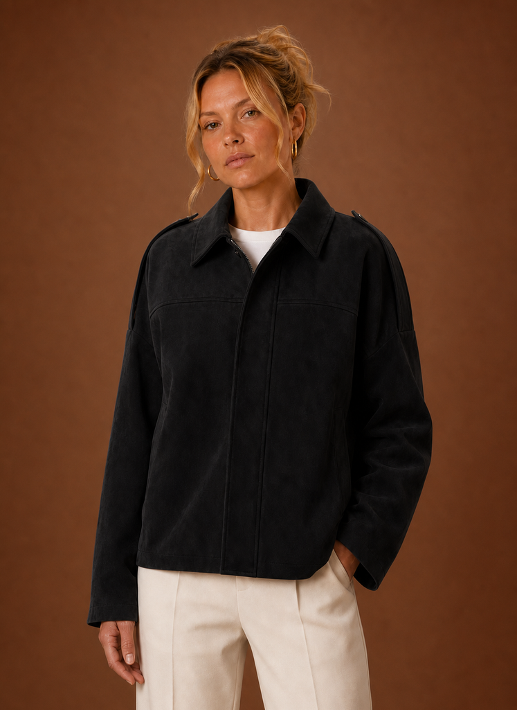 Romane – Veste Oversize Effet Daim Femme