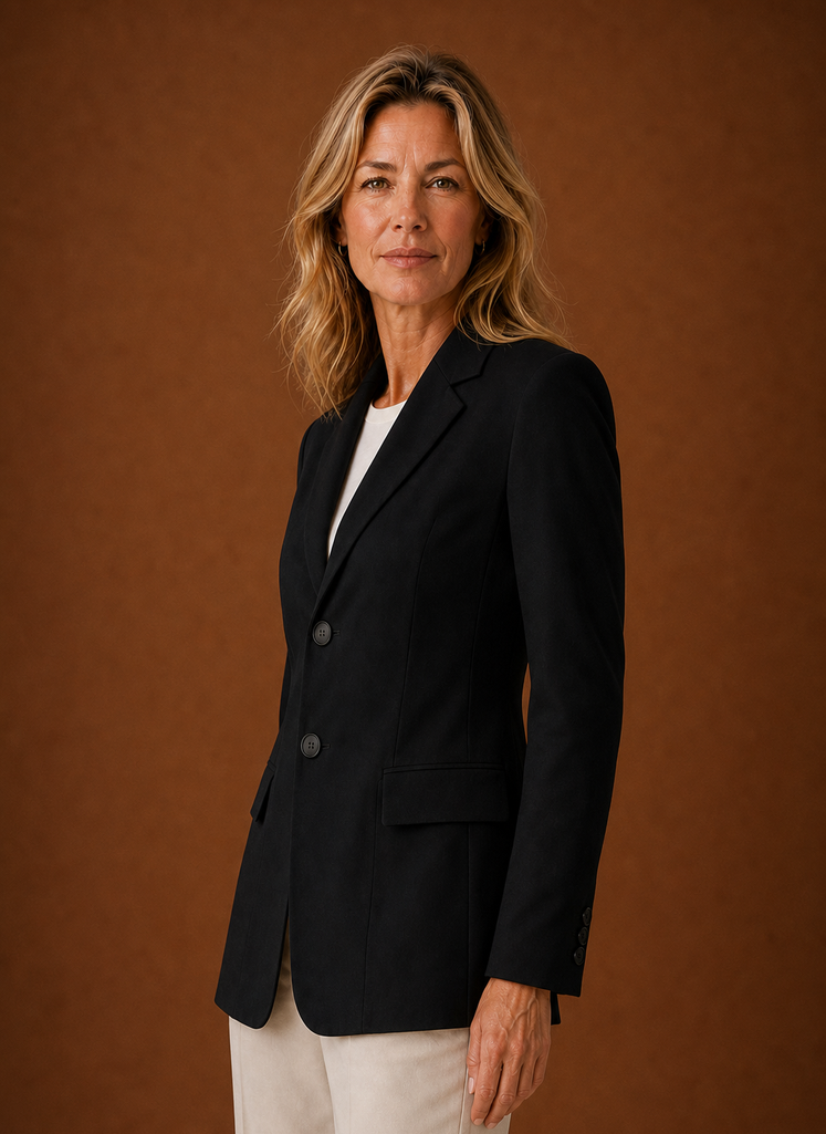 Joséphine – Blazer Long Femme Coupe Tailleur