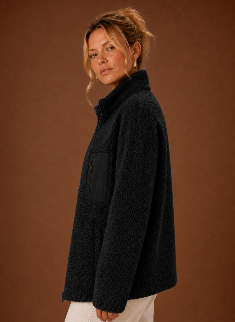 Câline – Veste Sherpa Zippée Femme
