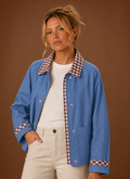 Juliette – Veste Workwear Femme Col Carreaux