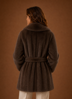 Isabelle – Manteau Long Portefeuille Ceinturé Femme