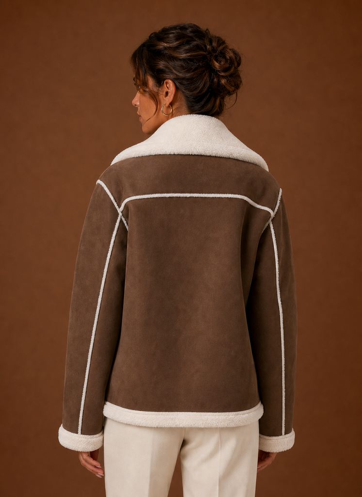 Amelia – Blouson Aviateur Femme Col Signature