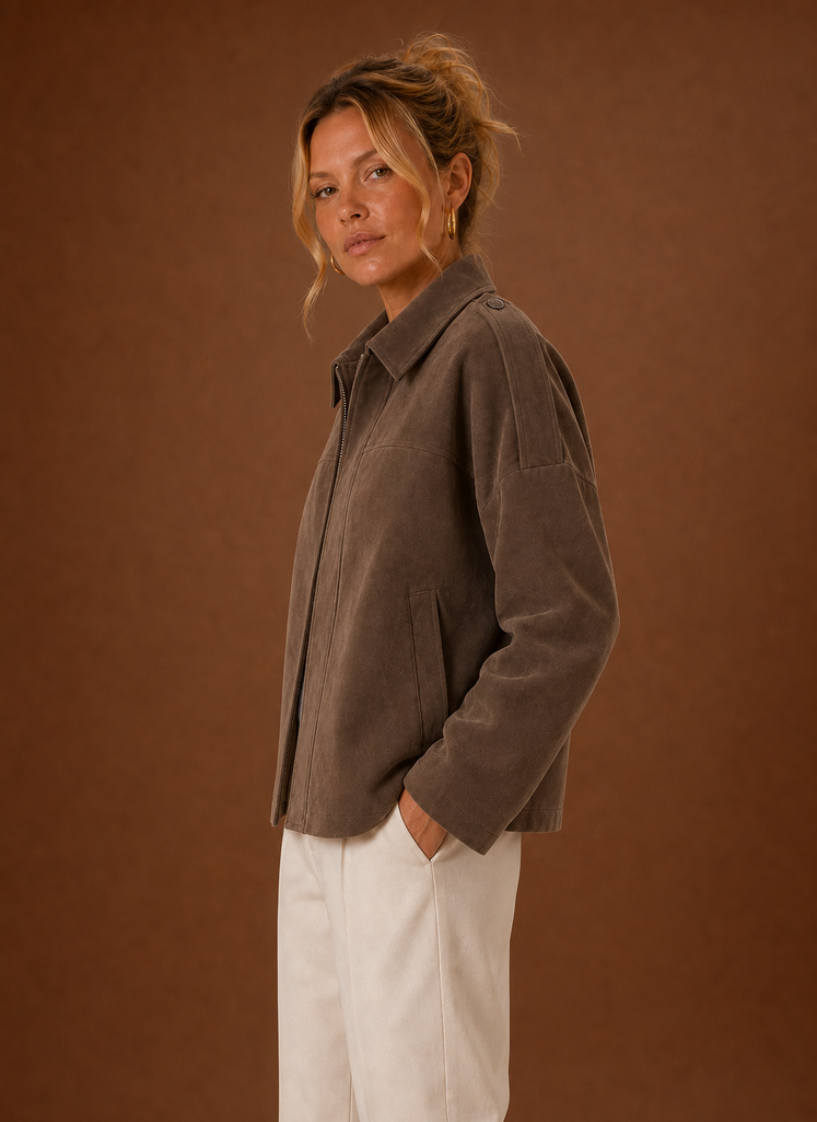 Romane – Veste Oversize Effet Daim Femme