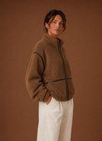 Capucine – Veste Sherpa Zippée Femme Col Montant