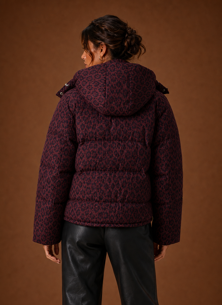 Panthère – Doudoune Matelassée Femme Imprimé Léopard