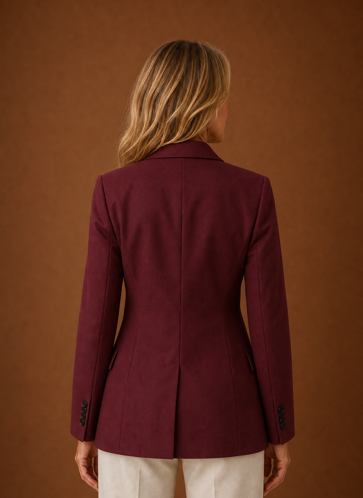 Joséphine – Blazer Long Femme Coupe Tailleur