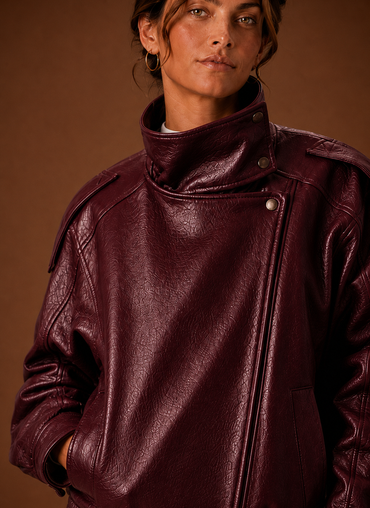 Inès – Veste Col Montant Femme
