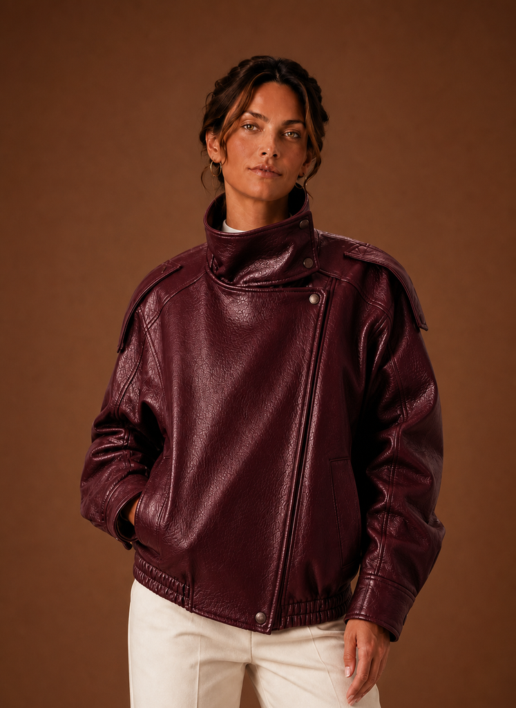Inès – Veste Col Montant Femme