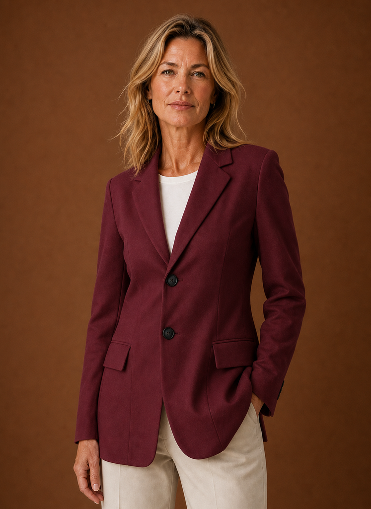 Joséphine – Blazer Long Femme Coupe Tailleur