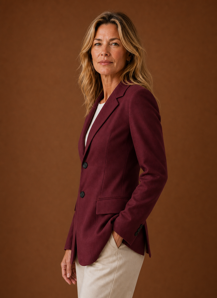Joséphine – Blazer Long Femme Coupe Tailleur