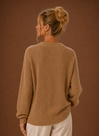 Héloïse – Gilet Col V Boutonné Femme en Maille