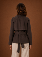Agathe – Trench Court Ceinturé Femme