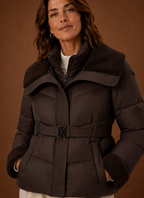 Solène – Doudoune Ceinturée Femme Taille Marquée