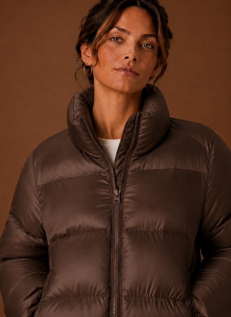 Praline – Doudoune Matelassée Femme Coupe Ajustée