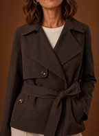Agathe – Trench Court Ceinturé Femme