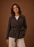 Agathe – Trench Court Ceinturé Femme