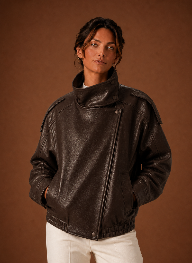 Inès – Veste Col Montant Femme