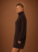 Alpine – Robe Pull Col Roulé Femme en Maille